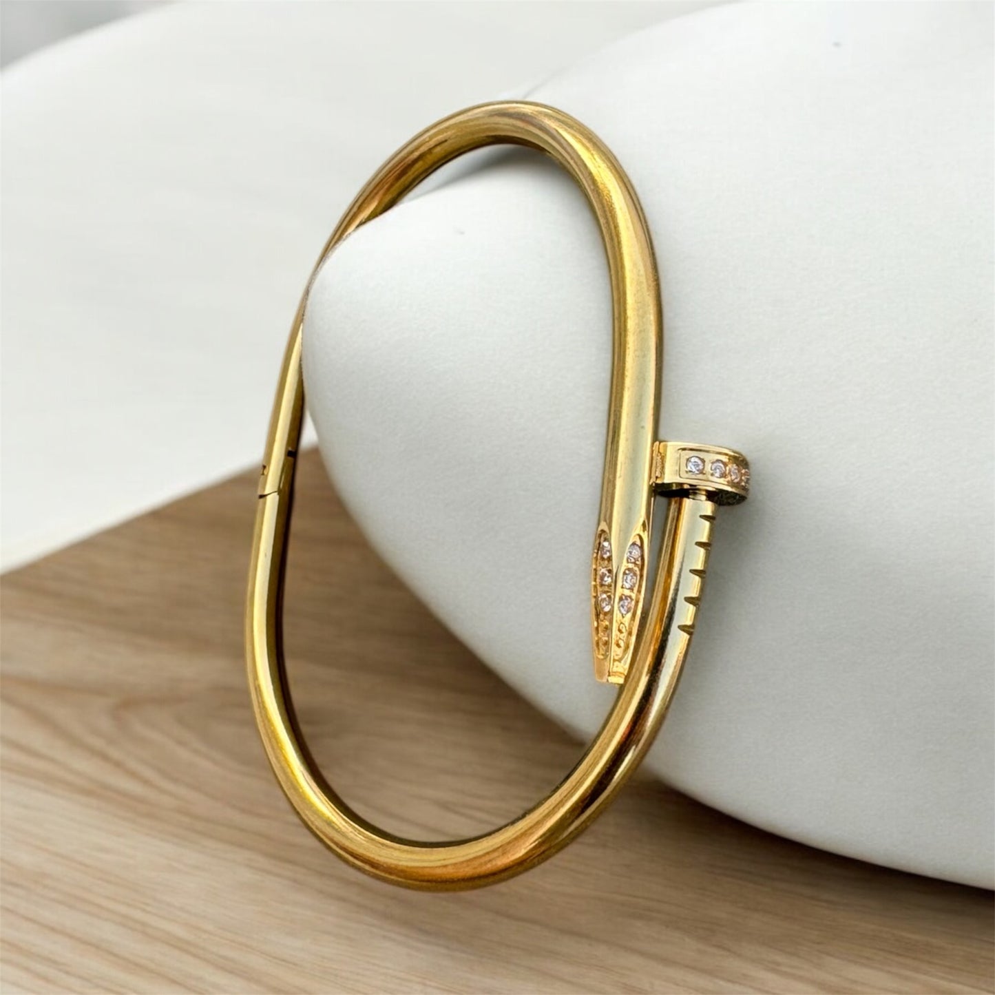 Nail Shaped Stainless Steel Bracelet