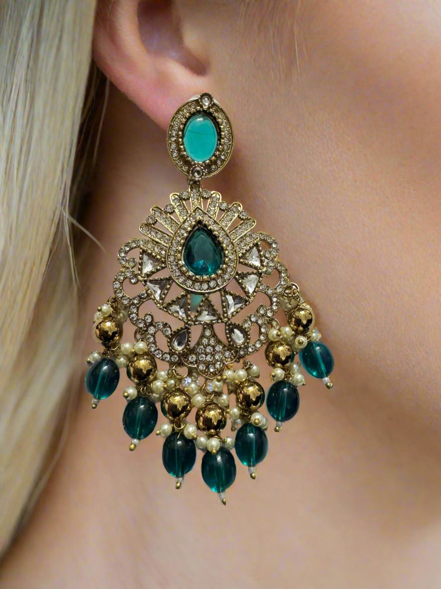 Devi SeaBlue Chandbali
