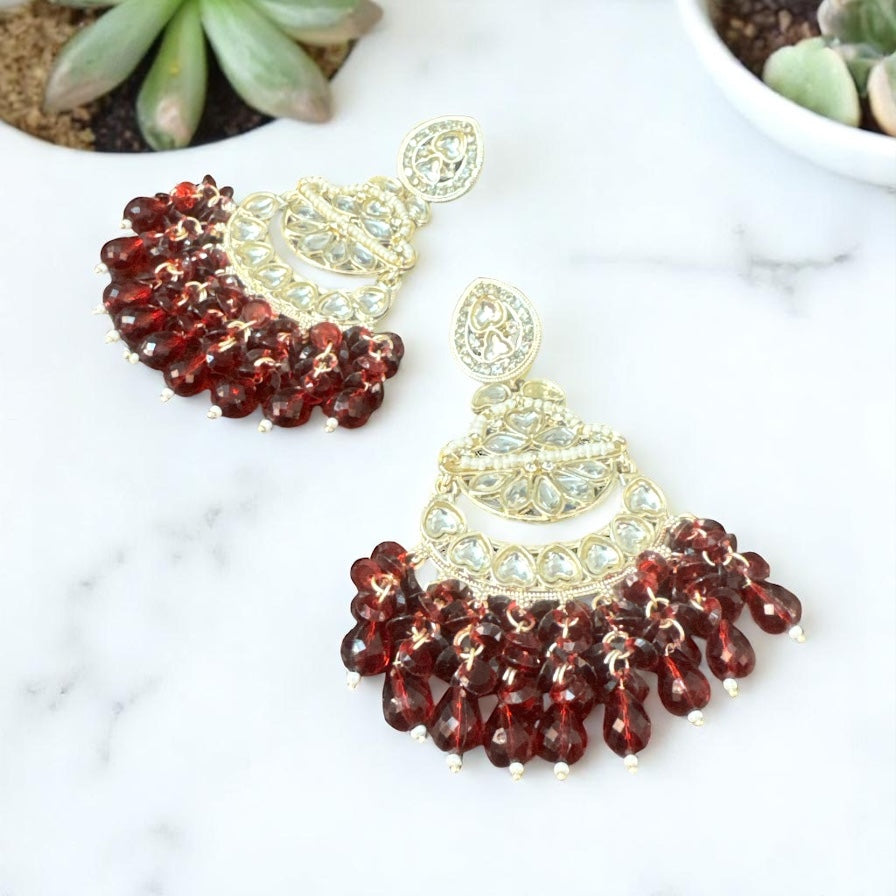 Ruby Red Chandbali