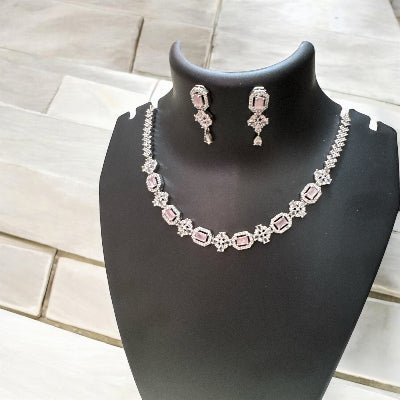 Pink Zirconia Jewellery Set