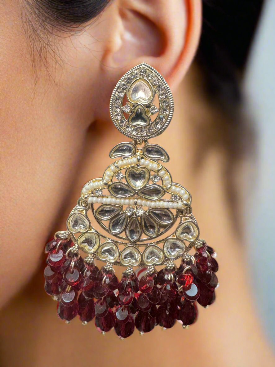 Ruby Red Chandbali