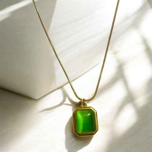 Mint Green stone Necklace