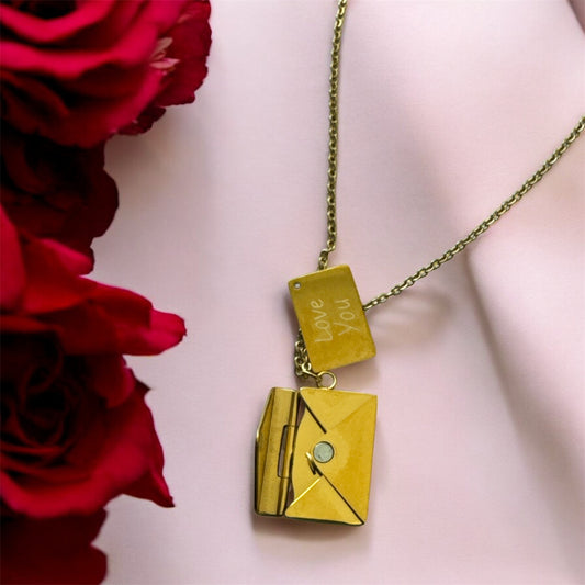 Love You Secret Envelop Necklace