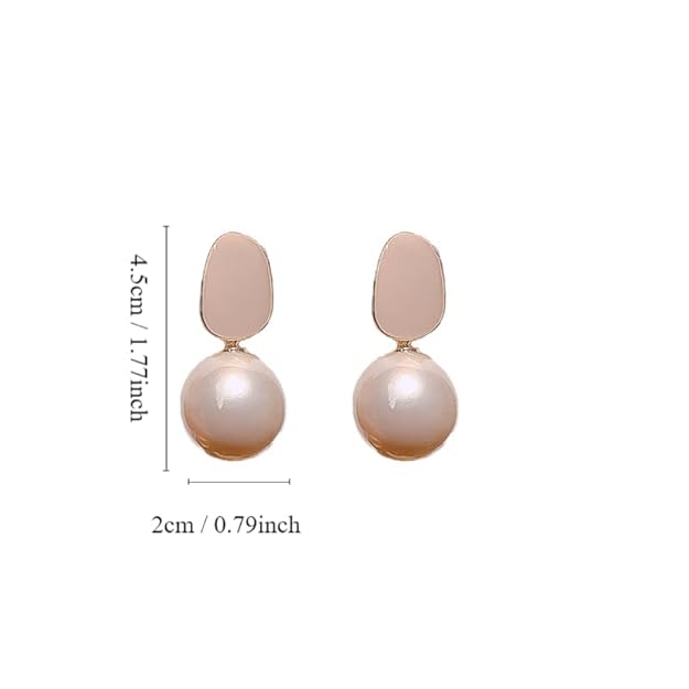 Pink Pearl Drop Earrings