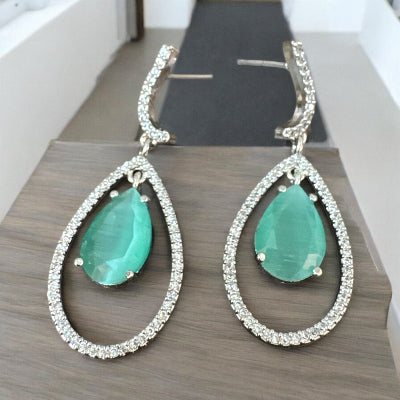 Turquoise Blue Zirconia Jewellery Set