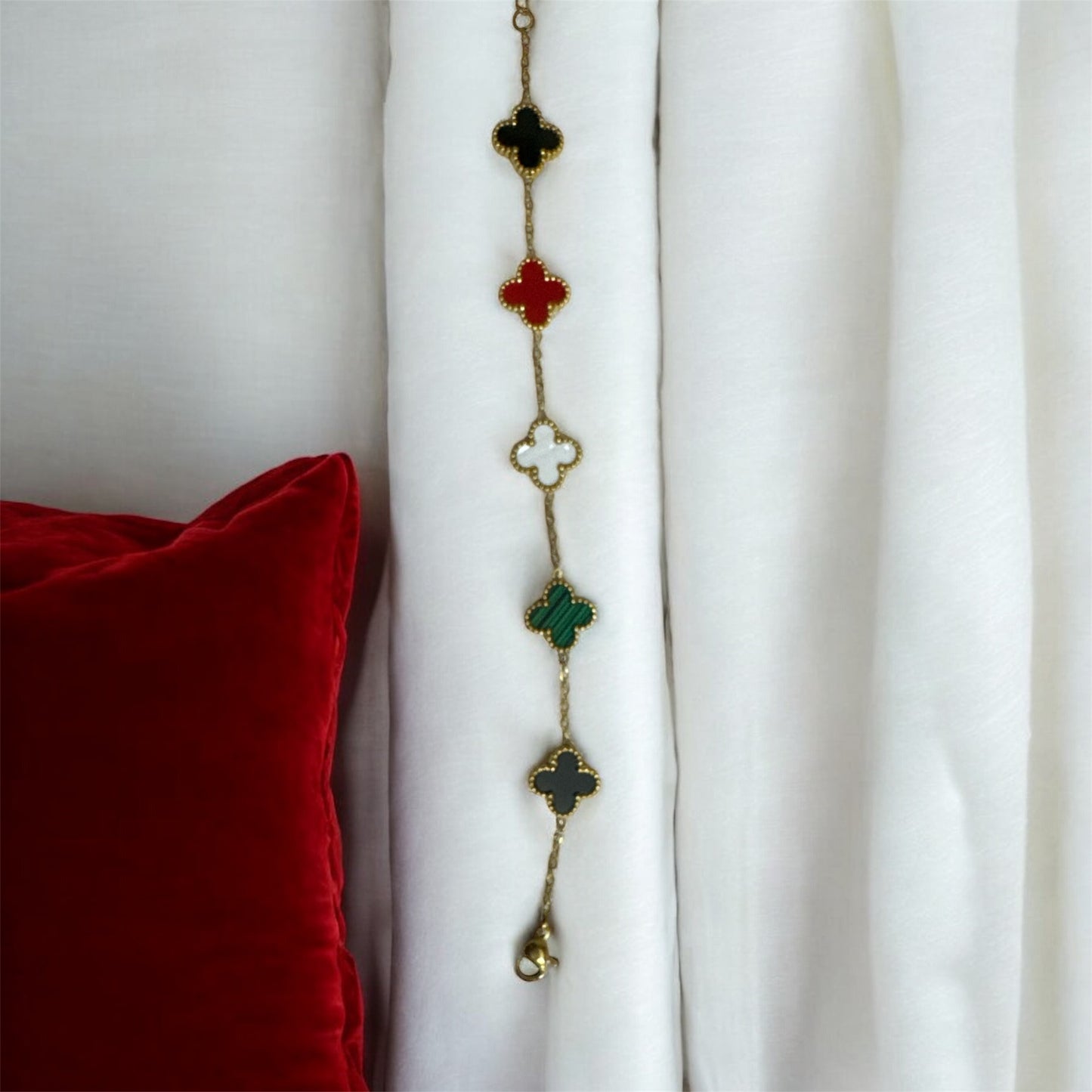 Multi-Colour clover Bracelet