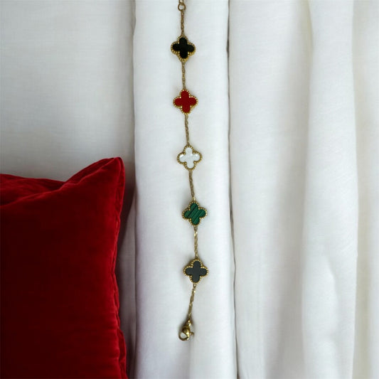 Multi-Colour clover Bracelet