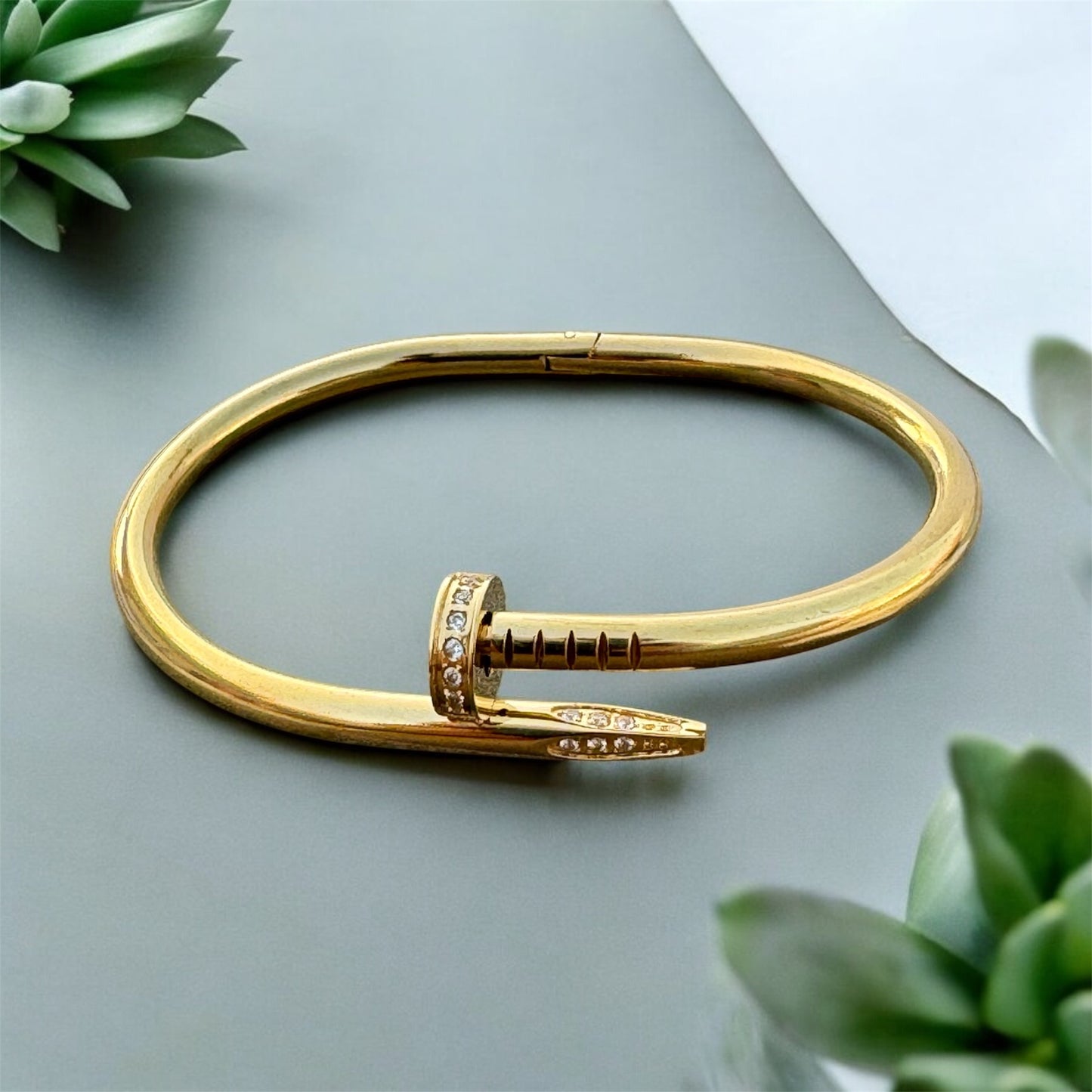 Nail Shaped Stainless Steel Bracelet