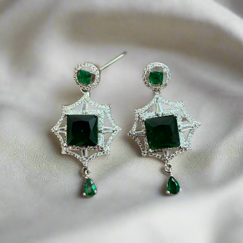 Emerald Green Cubic Zirconia Jewellery Set