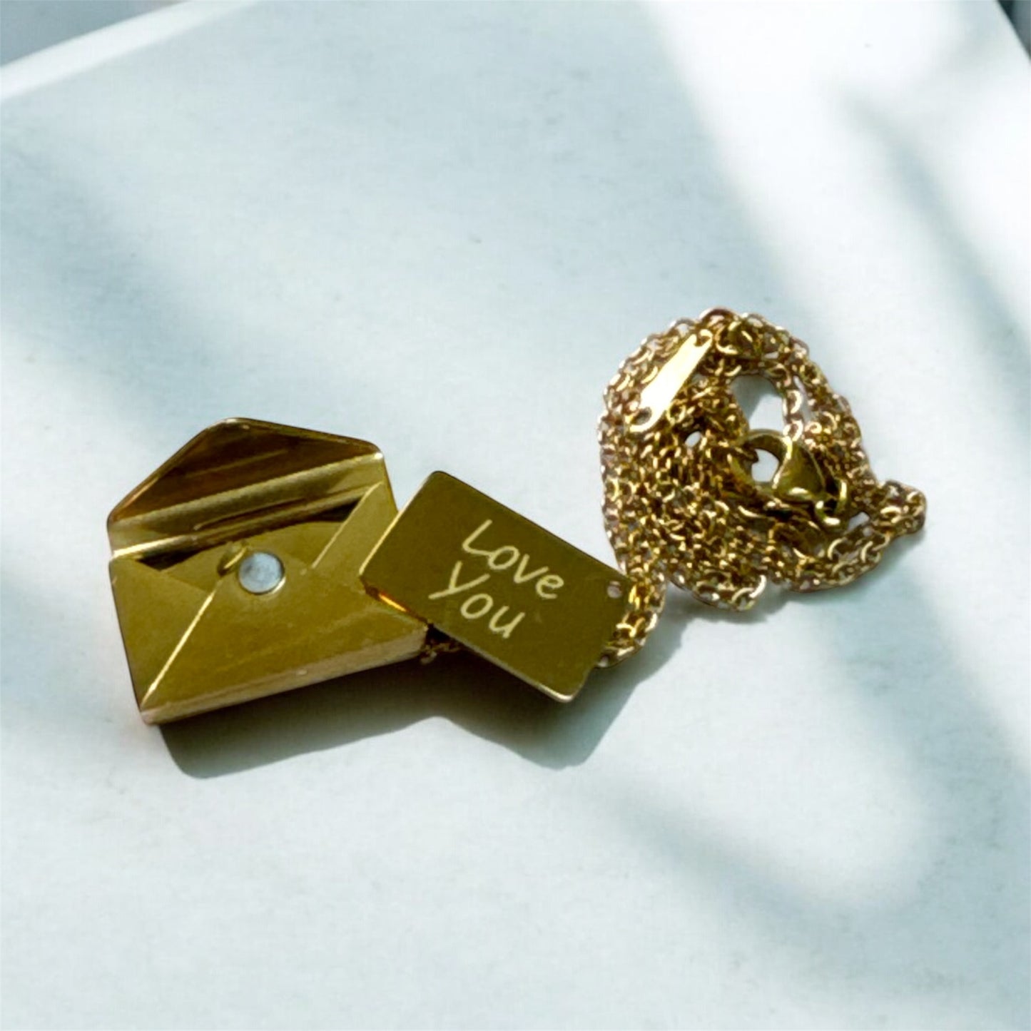 Love You Secret Envelop Necklace
