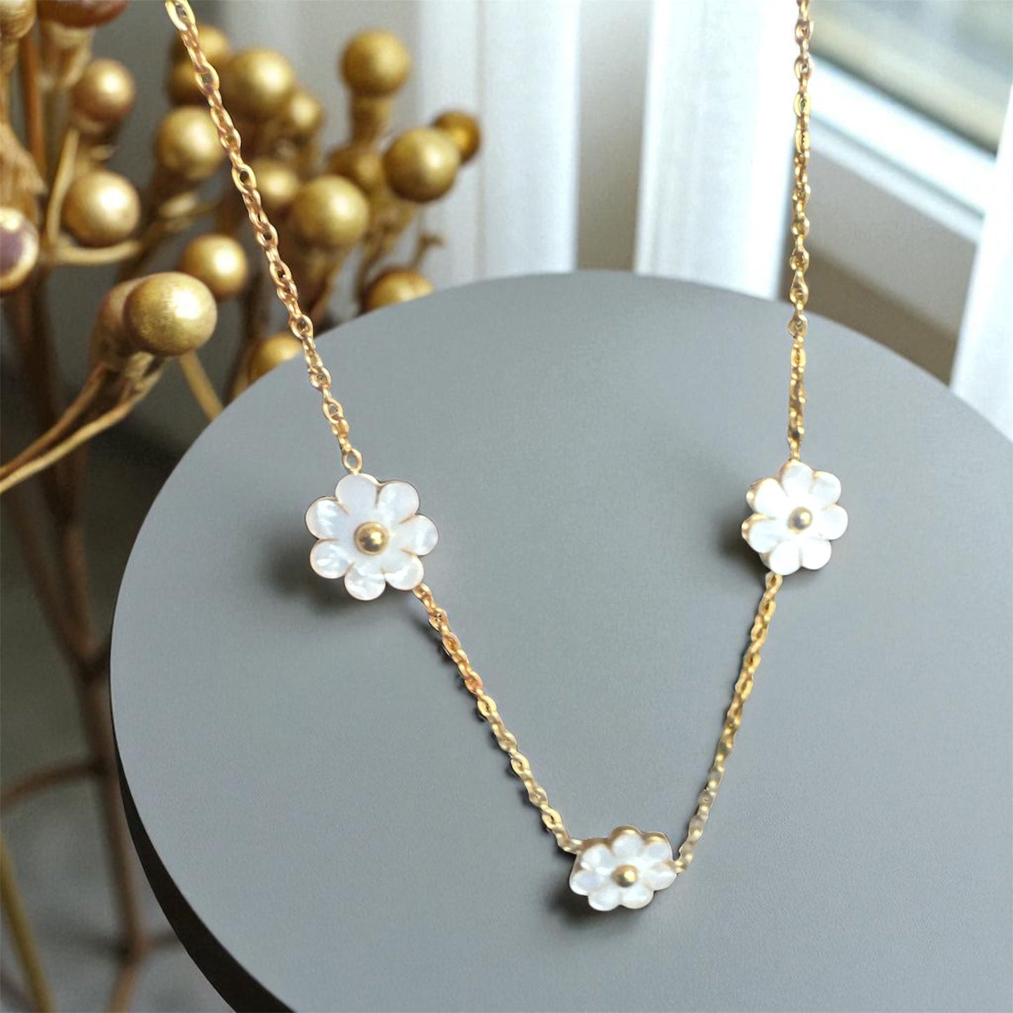 White Clover Necklace