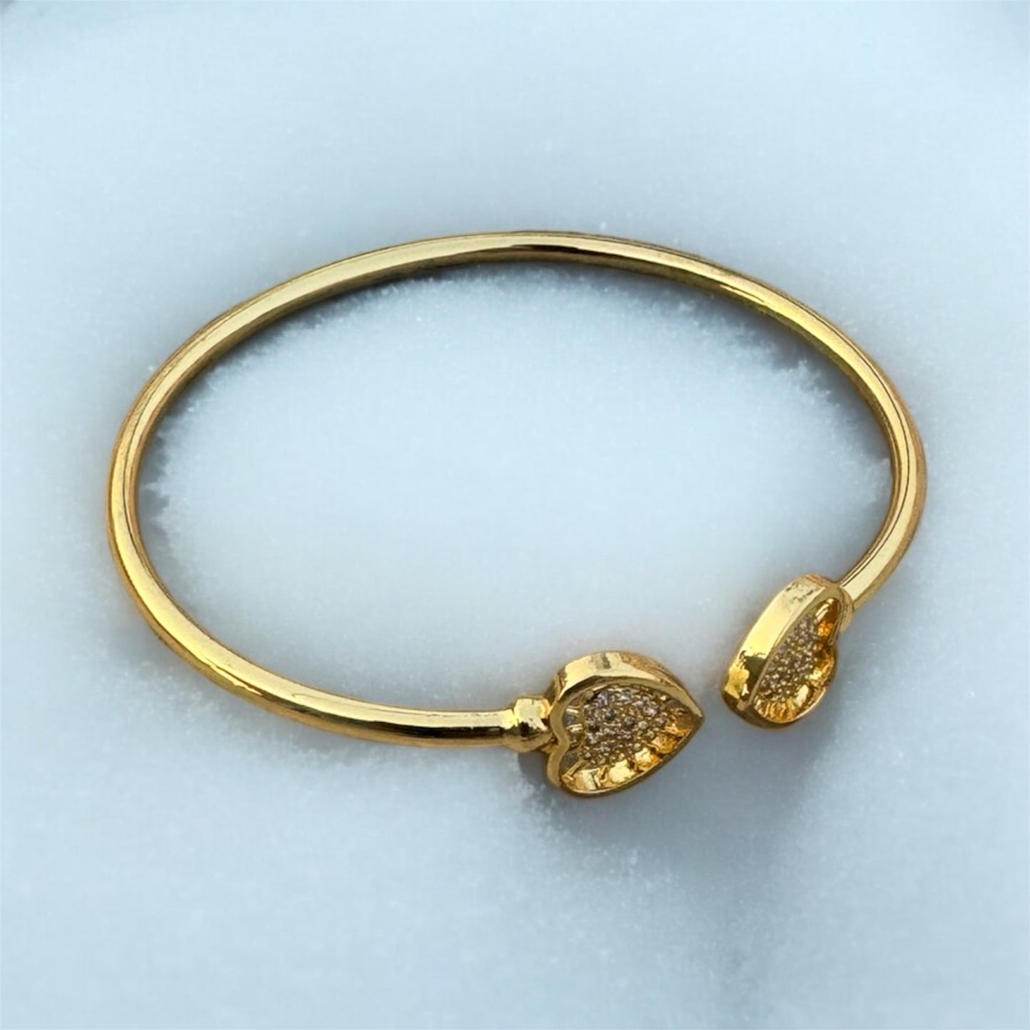 Plain Stainless Steel Bracelet with Heart