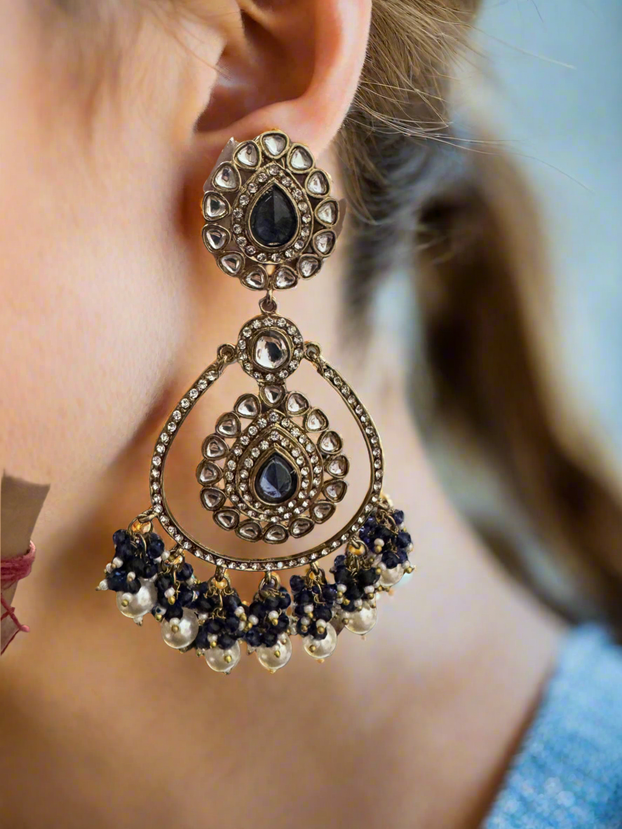 Navy Blue Aliya Chandbali