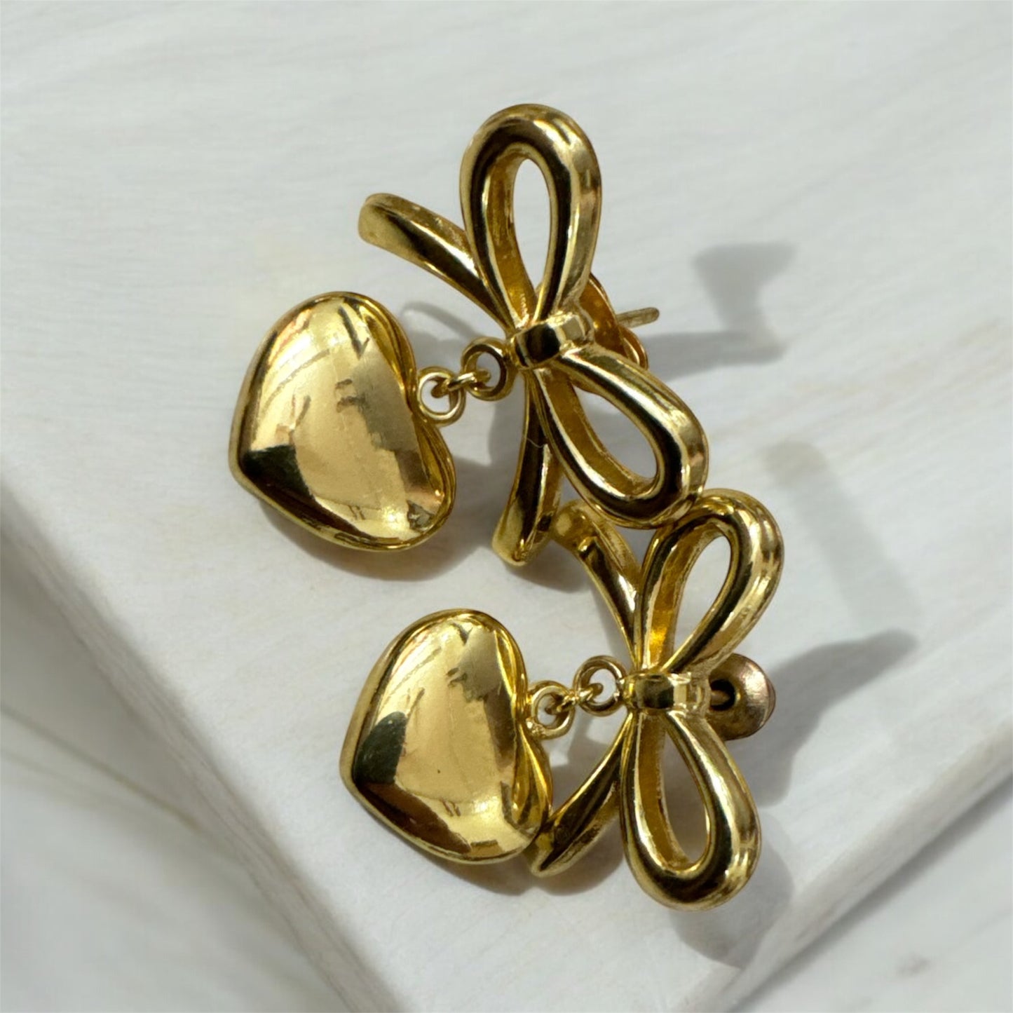 Bow Heart Earrings