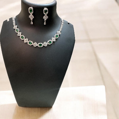 Emerald Green Zirconia Jewellery Set
