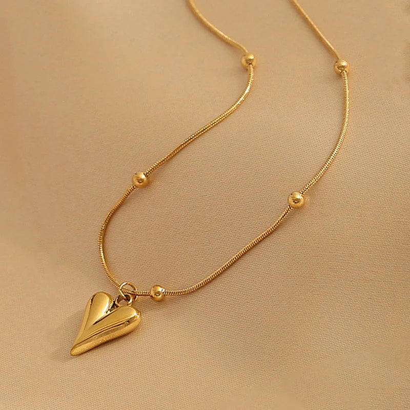 V Shape Heart Necklace