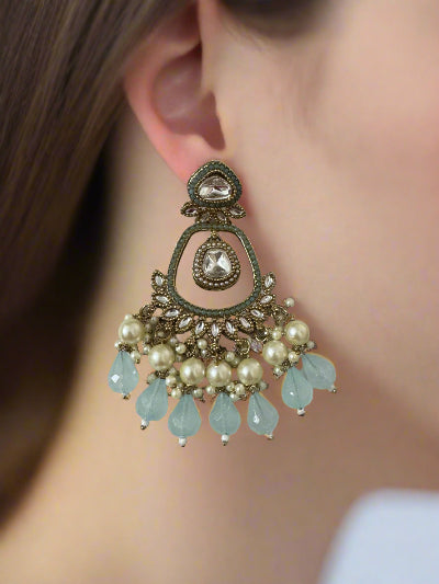 Turquoise Blue Chandbalis