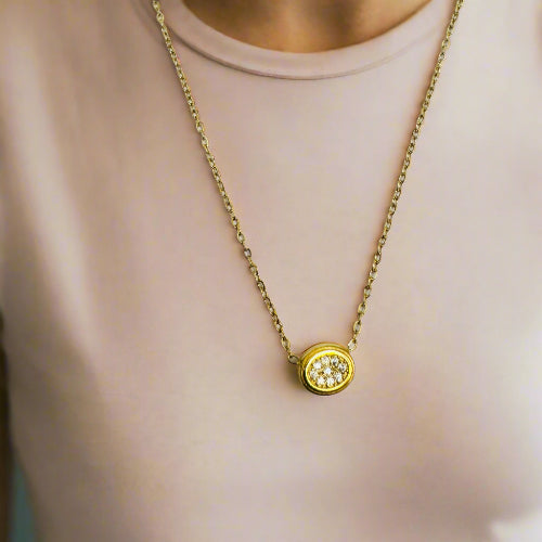 Dainty Stone Embedded Necklace