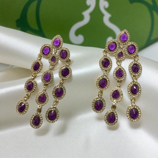 Purple Diamond Stone Dangler
