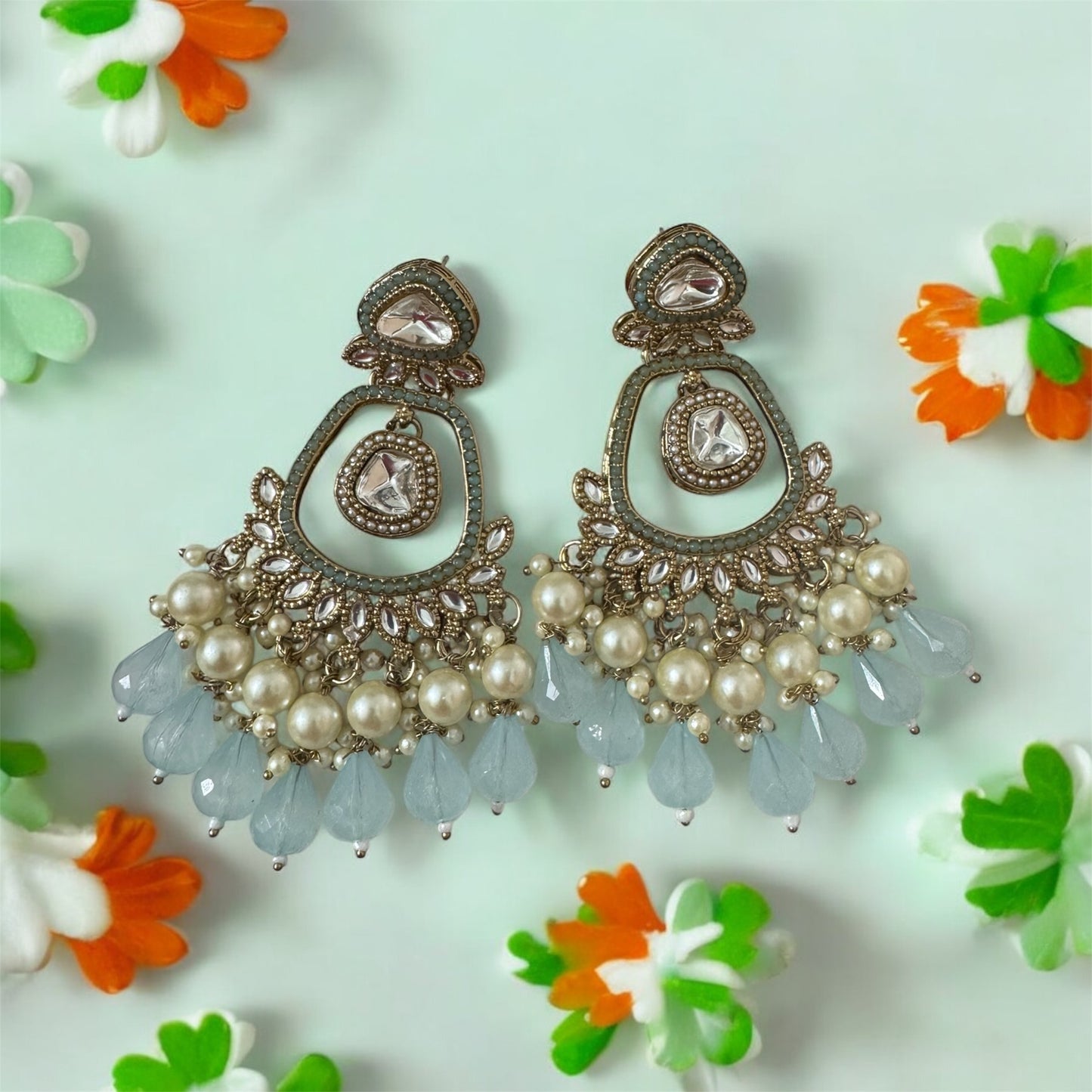 Turquoise Blue Chandbalis