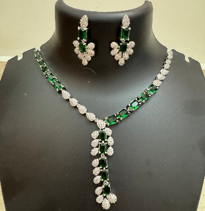 Emerald Green Zirconia Jewellery Set