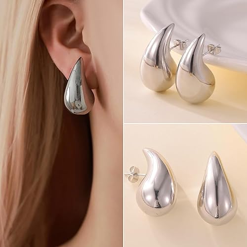 Sliver Teadrop Earrings