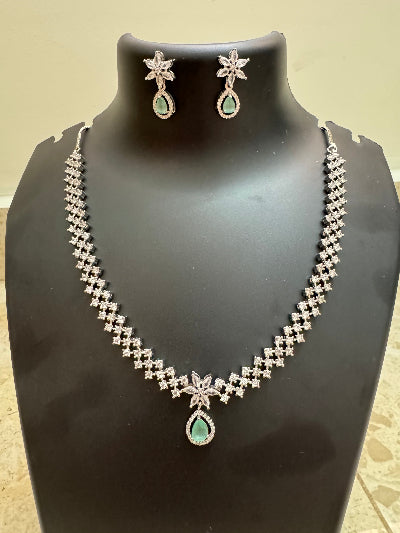 Turquoise Blue Zirconia Jewellery Set