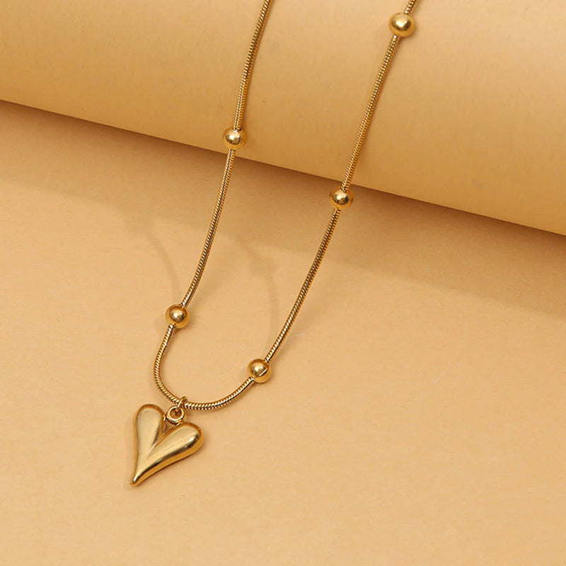 V Shape Heart Necklace