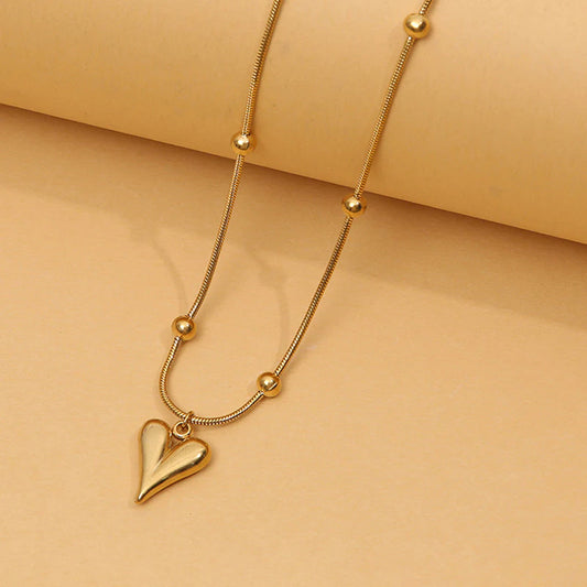 V Shape Heart Necklace