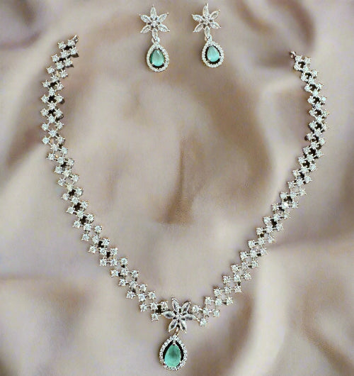 Turquoise Blue Zirconia Jewellery Set