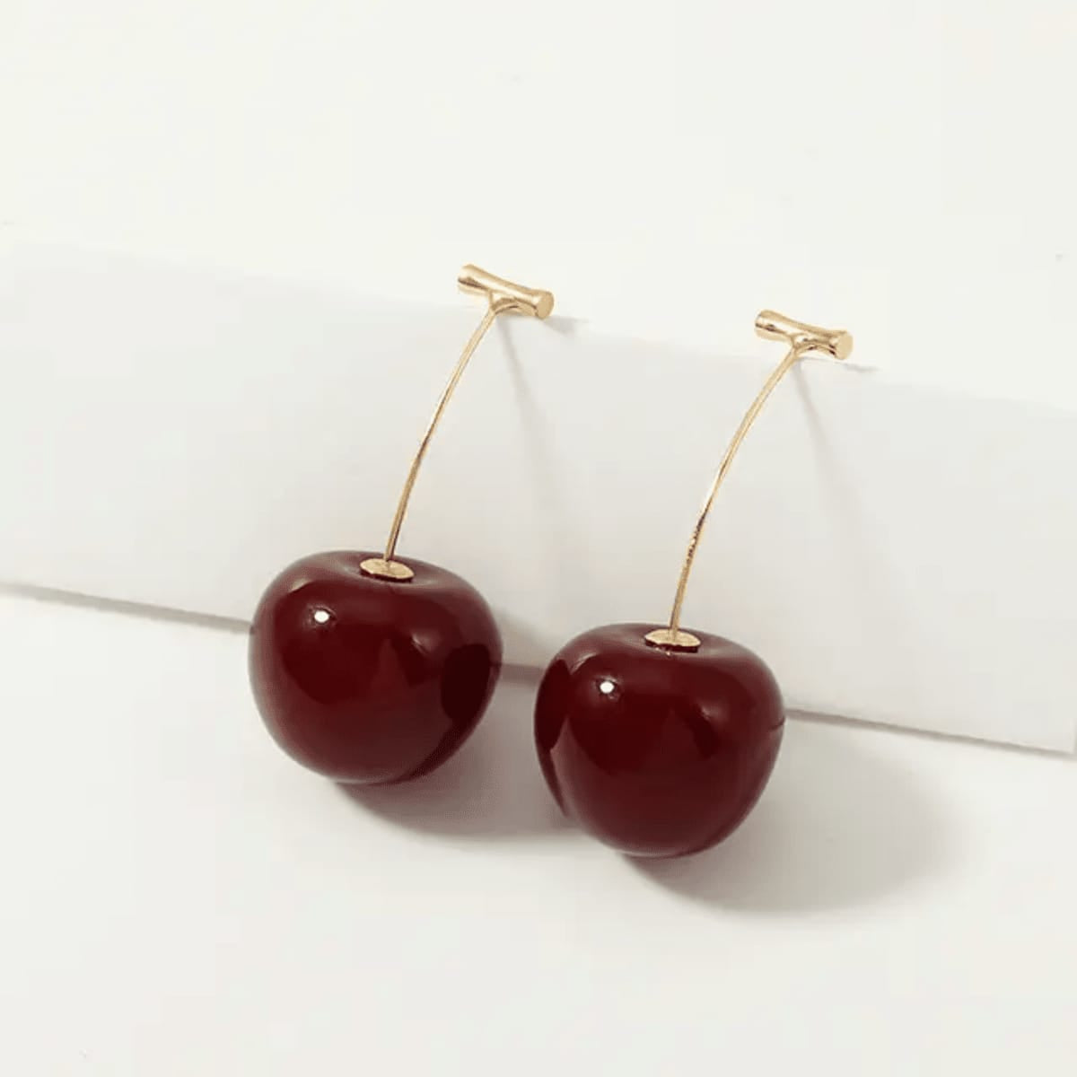 Red Cherry Drop Earrings