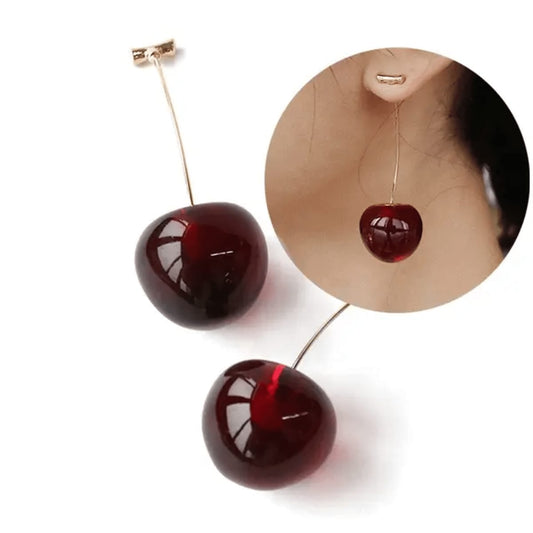 Red Cherry Drop Earrings