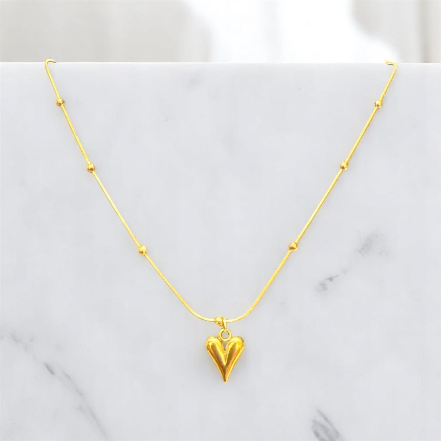 V Shape Heart Necklace