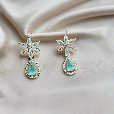 Turquoise Blue Zirconia Jewellery Set