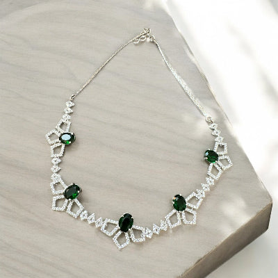 Emerald Green Zirconia Jewellery Set
