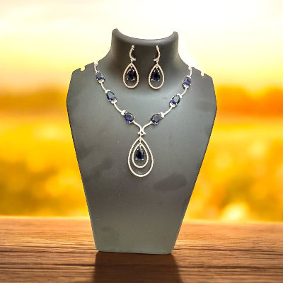 Blue Zirconia Jewellery Set