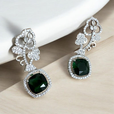EMERALD GREEN ZIRCONIA DANGLERS