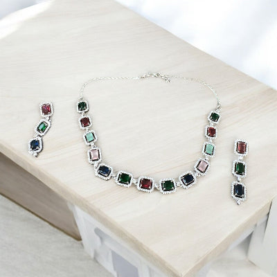 Multi Colour Zirconia Jewellery Set
