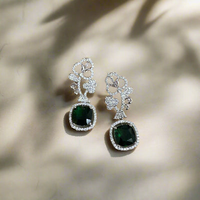 EMERALD GREEN ZIRCONIA DANGLERS