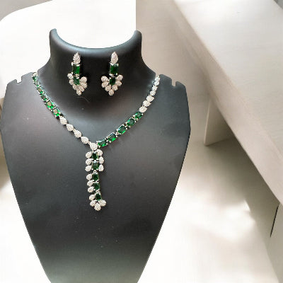 Emerald Green Zirconia Jewellery Set