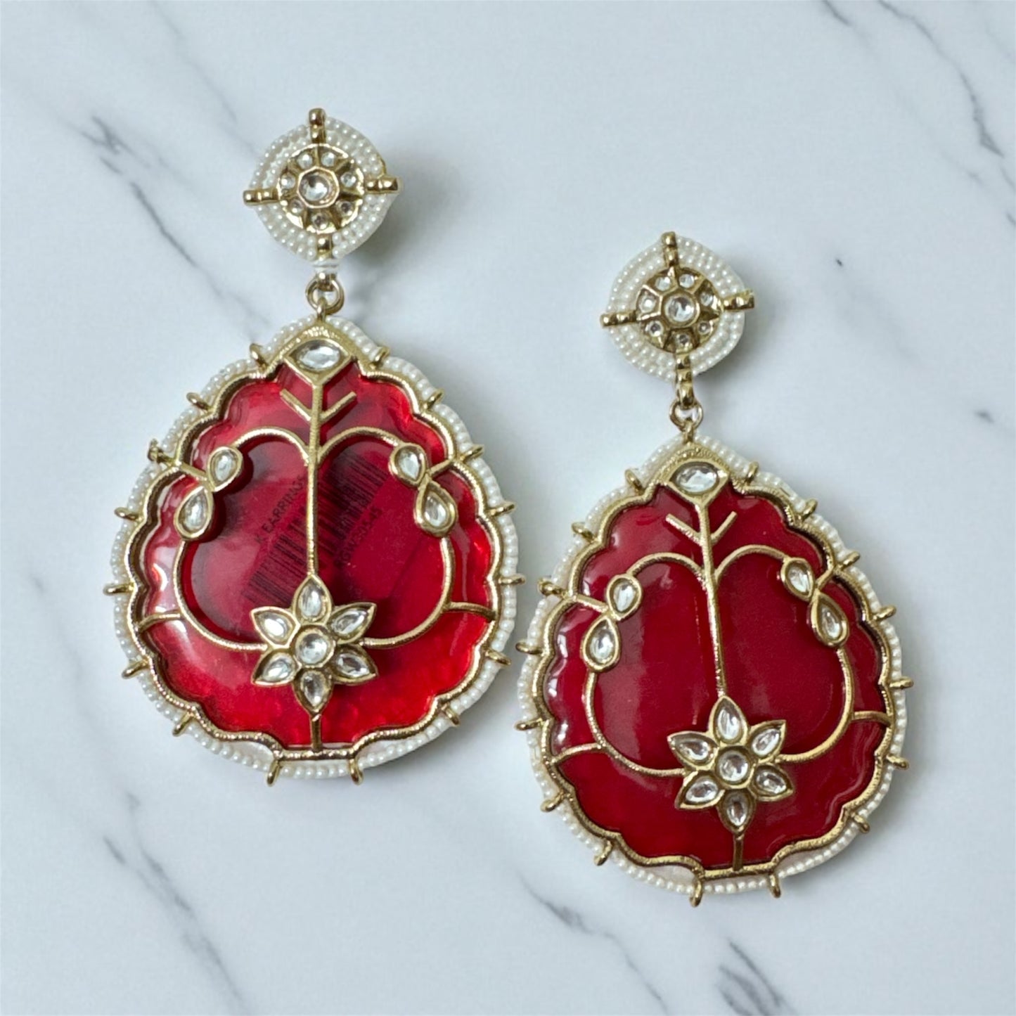 Shilpa Red Chandbali