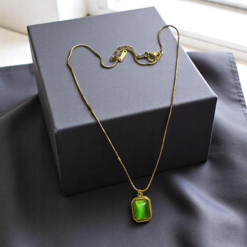 Mint Green stone Necklace