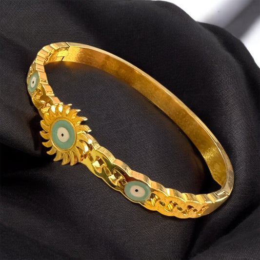 Sun Evil-Eye Stainless Steel Bracelet