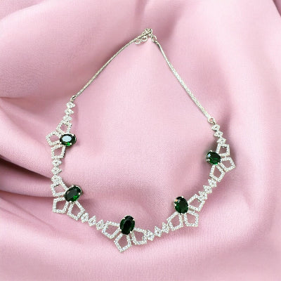 Emerald Green Zirconia Jewellery Set