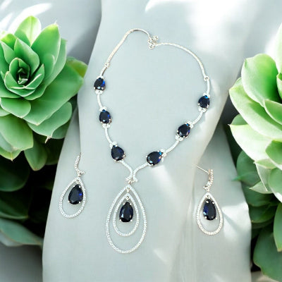 Blue Zirconia Jewellery Set