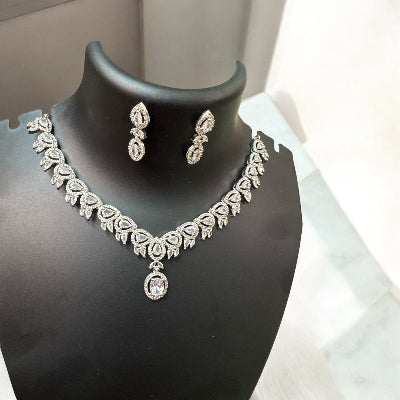 Sliver Zirconia Jewellery Set