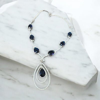 Blue Zirconia Jewellery Set