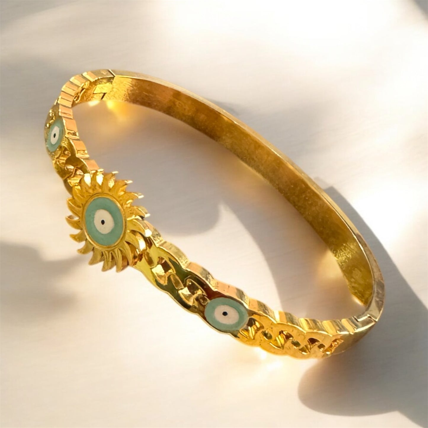 Sun Evil-Eye Stainless Steel Bracelet