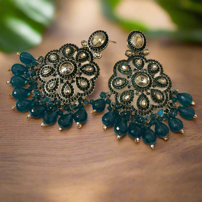 Emerald Blue Chandbali