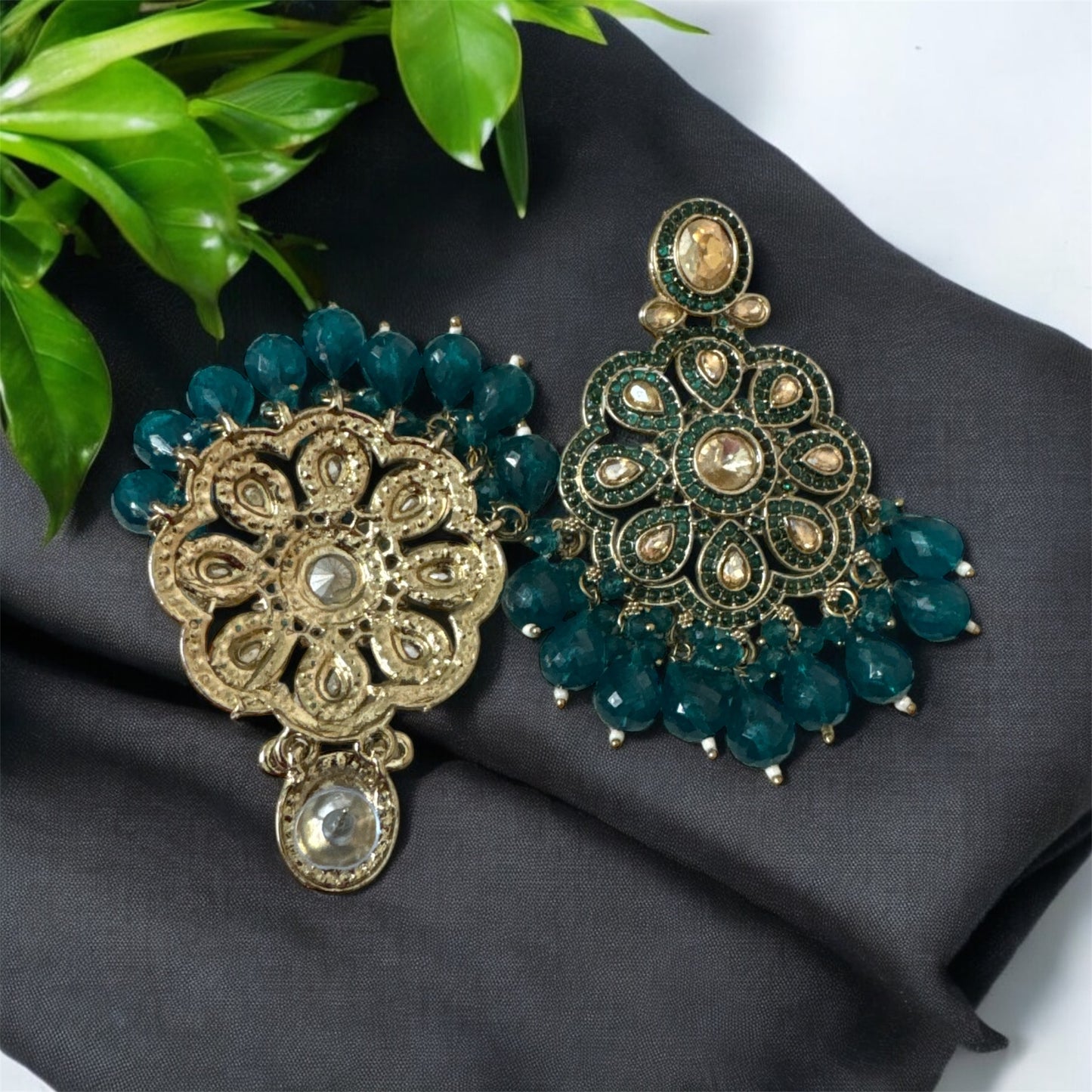 Emerald Blue Chandbali